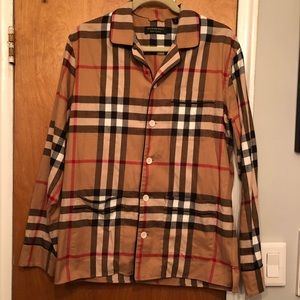Burberry unisex vintage check pajama shirt!!